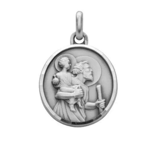 MÉDAILLE SAINT CHRISTOPHE ARGENT 20MM