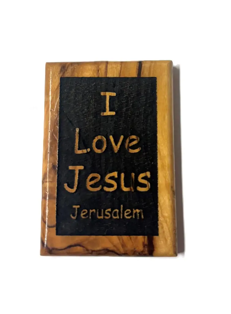 MAGNET EN BOIS "I LOVE JESUS"