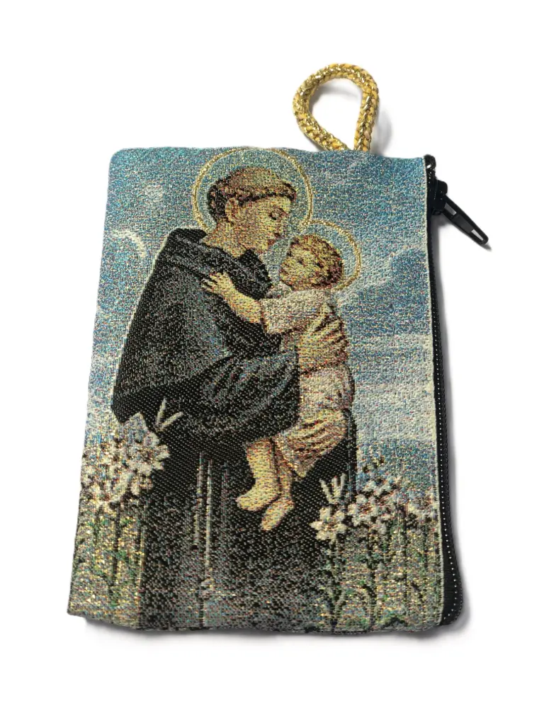 POCHETTE BRODÉE "SAINT ANTOINE" 10X 7CM