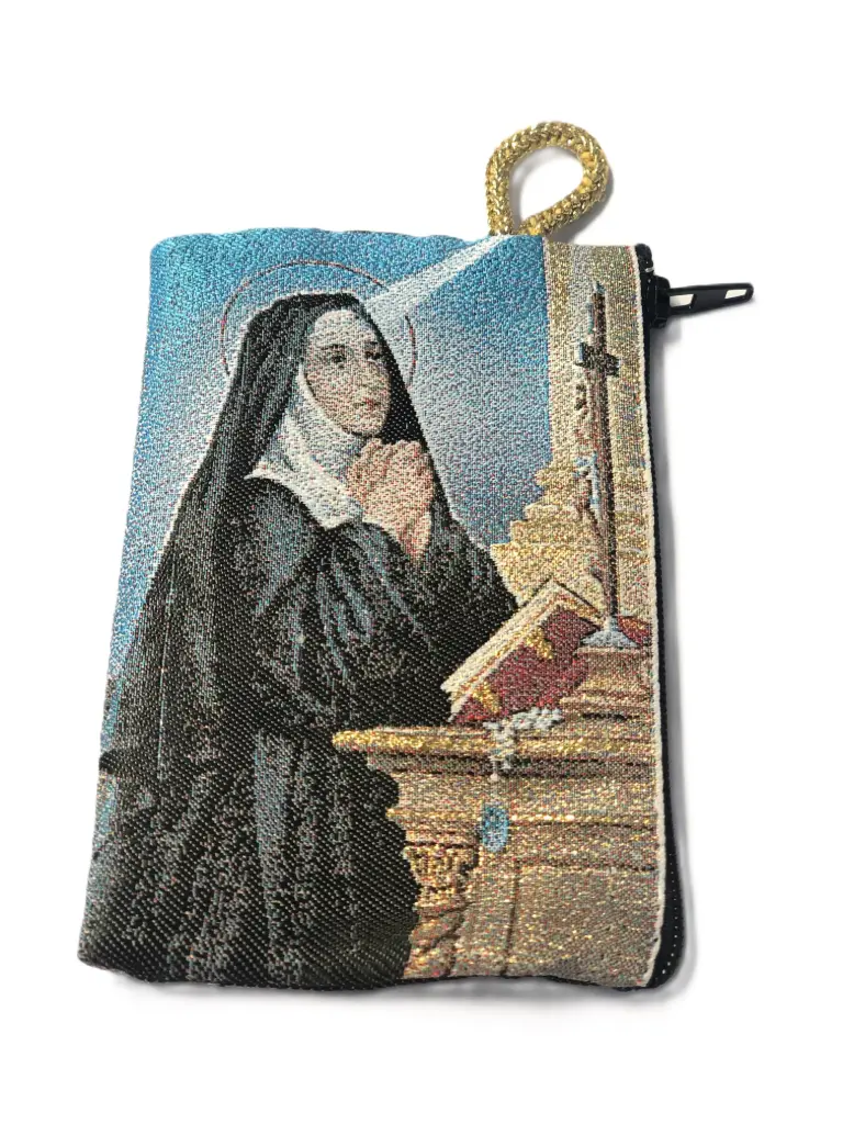 POCHETTE BRODEE "SAINTE RITA" 10 X 7CM