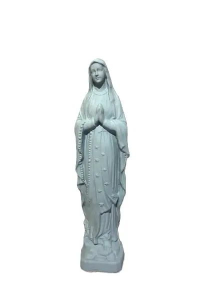 STATUE VIERGE DE LOURDES 12CM -BLEU CIEL 