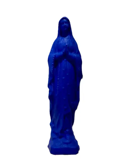 STATUE BLEU KEIN VIERGE DE LOURDES 12CM