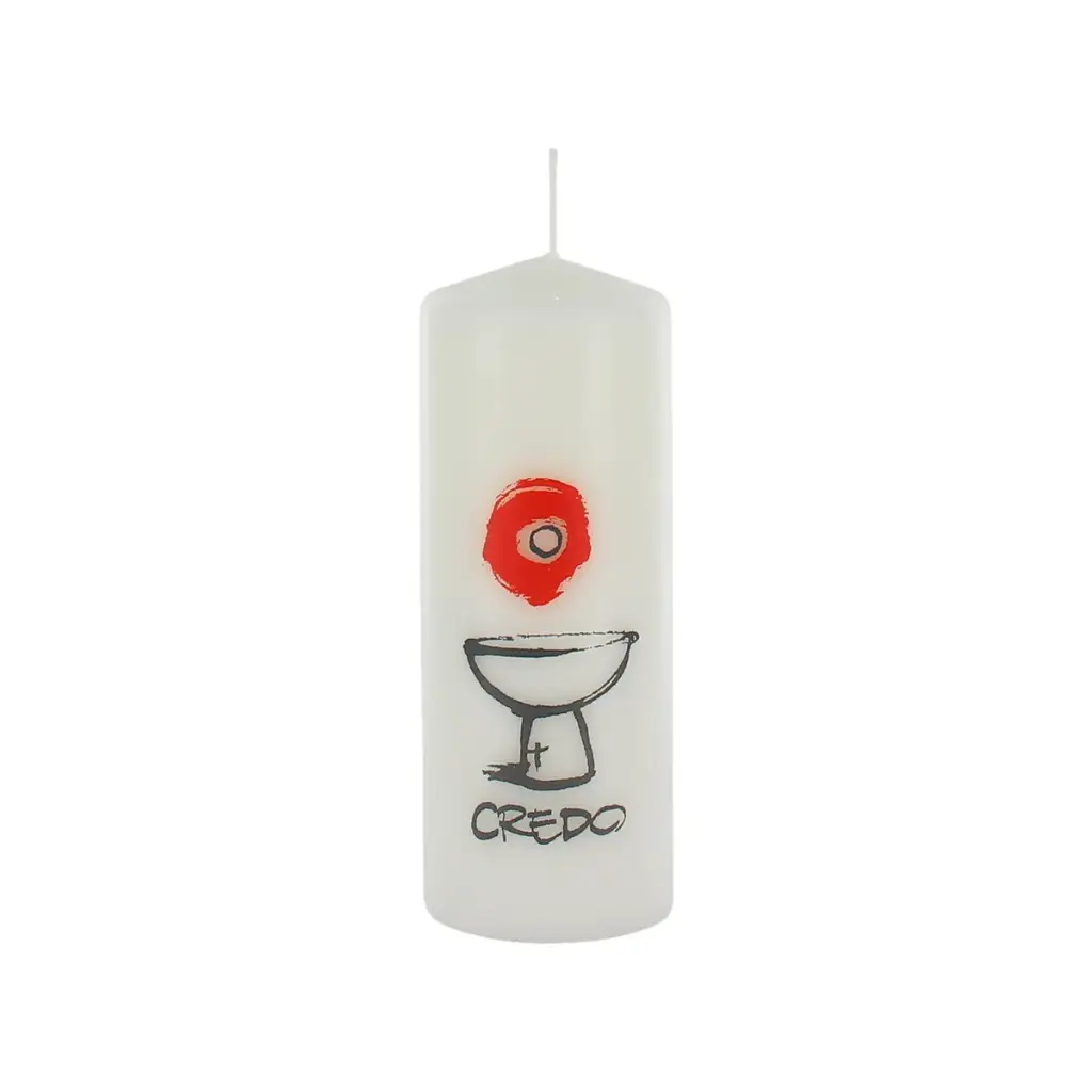 BOUGIE CREDO DE COMMUNION HAUTEUR 15 CM Ø 6 CM