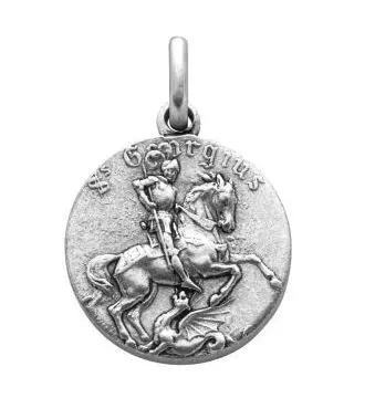MÉDAILLE FRAPPÉE SAINT GEORGES 15MM METAL 