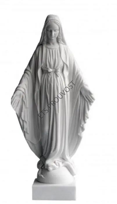 STATUE VIERGE MIRACULEUSE ALBATRE 23 CM