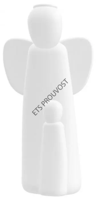 STATUE ANGE GARDIEN EN ALBATRE 14cm