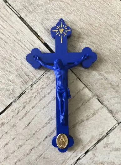 CRUCIFIX POP BLEU 10CM