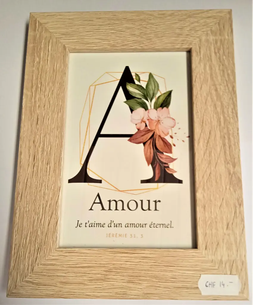 CADRE "AMOUR" VERSET BIBLIQUE