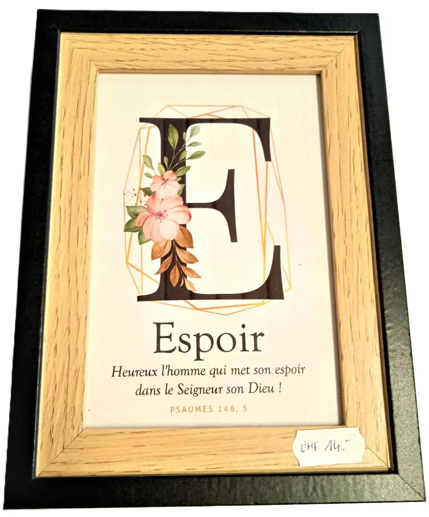CADRE "ESPOIR" VERSET BIBLIQUE