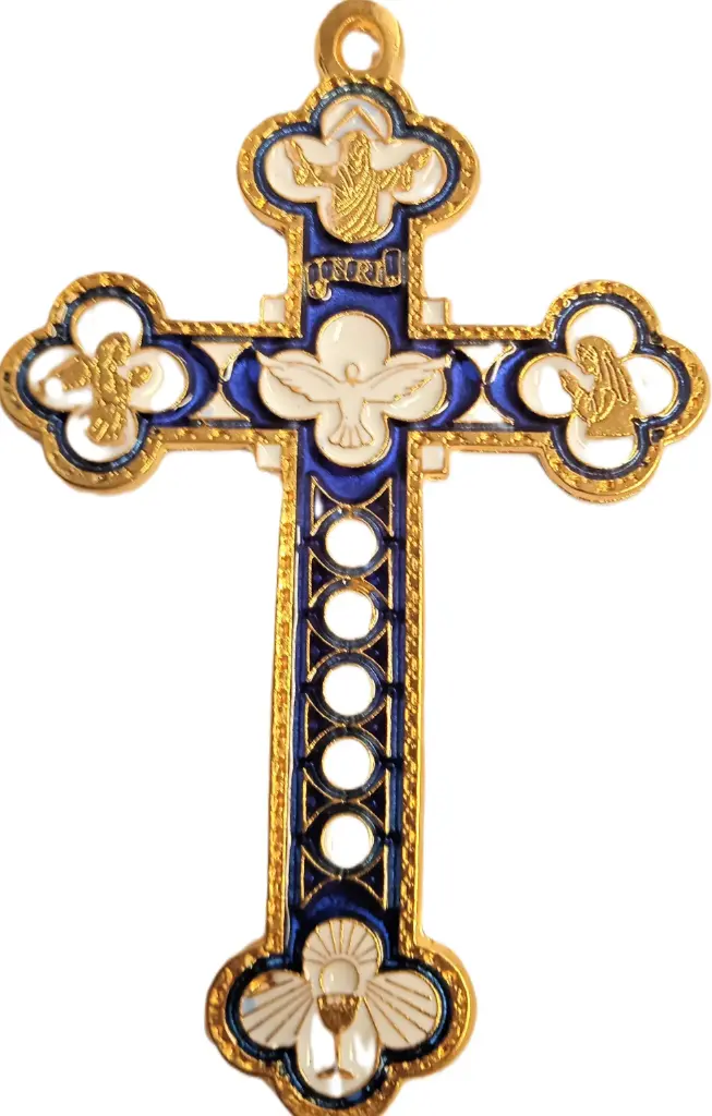 CROIX SAINT ESPRIT ÉMAILLÉE II 8.5CM