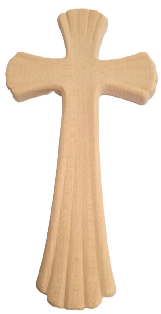PETITE CROIX EN BOIS CLAIR 16CM