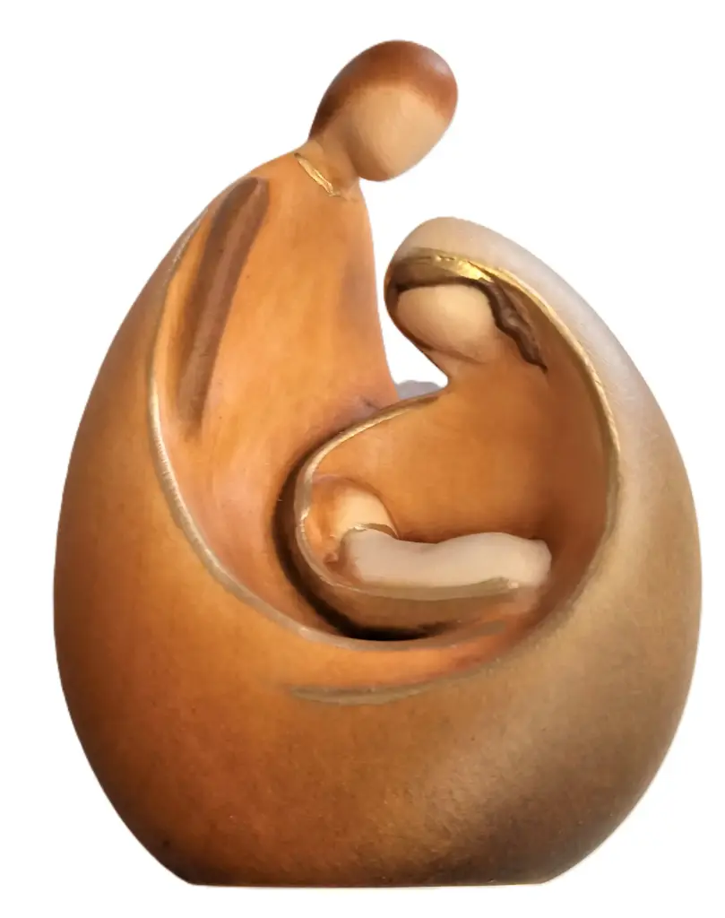 STATUE SAINTE FAMILLE 10,5 CM - BOIS