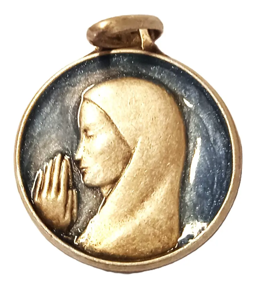 MEDAILLE MARIE BLEU ARGENT