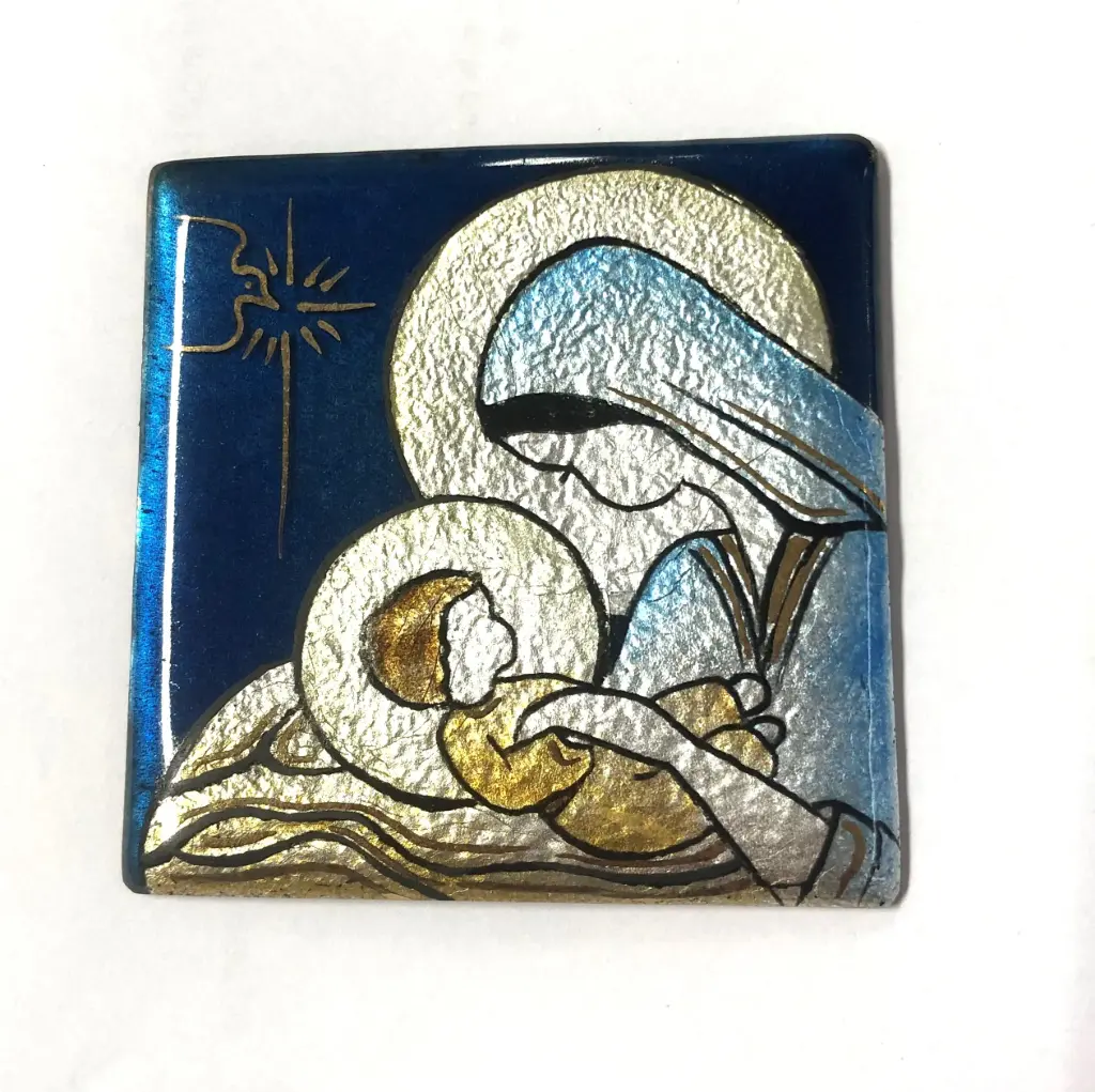 ICONE ÉMAIL MARIE NATIVITÉ 7x6.5cm