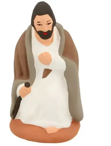 [1000000008449] SANTON DE PROVENCE "VIERGE A GENOUX" PASTEL N°2