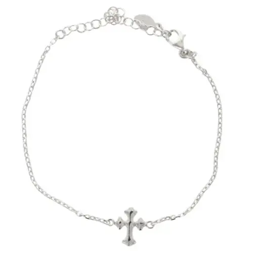 [1000000008814] BRACELET CROIX ORTHODOXE EN ARGENT 925