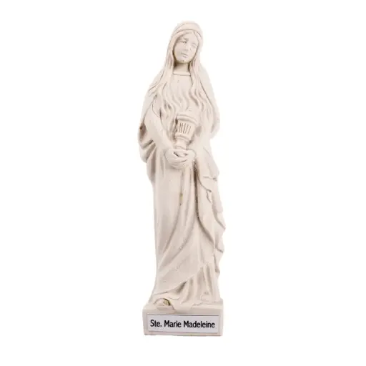 [1000000008913] STATUE MARIE MADELEINE - 15CM PIERRE BLANCHE