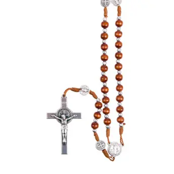 [1000000008944] CHAPELET DE SAINT BENOIT BOIS MARRON