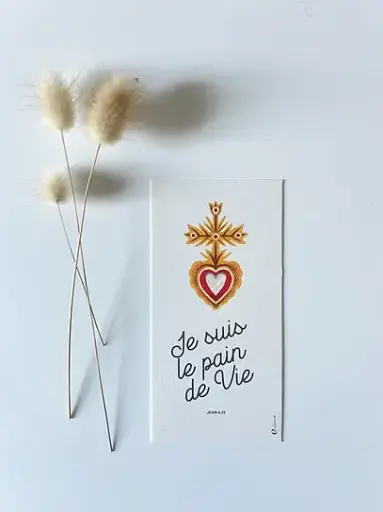 [1000000009262] SIGNET "JE SUIS LE PAIN DE VIE" 6X12CM