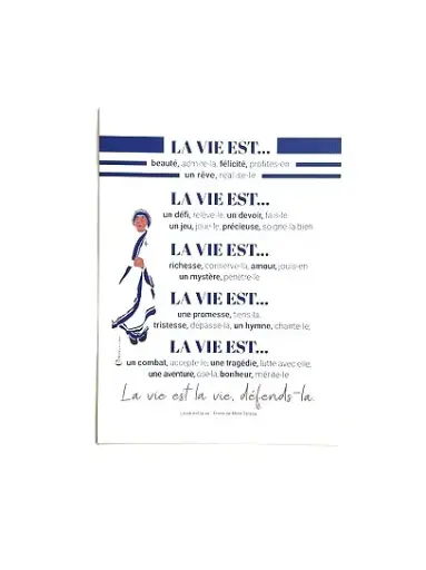 [1000000009286] AFFICHE PRIERE DE MERE TERESA - LA VIE