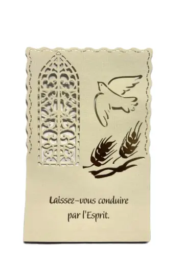 [1000000009323] SIGNET-CARTE MARQUE PAGE "LAISSEZ VOUS CONDUIRE PAR L'ESPRIT SAINT" 13x8.5cm