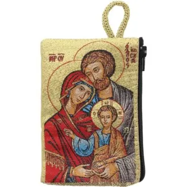 [1000000009439] POCHETTE BRODÉE "SAINTE FAMILLE" 10 X 7CM