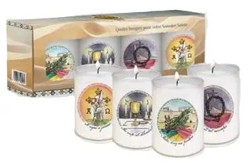 [3169500003014] KIT DE 4 VEILLEUSES POUR LA SEMAINE SAINTE, CAREME