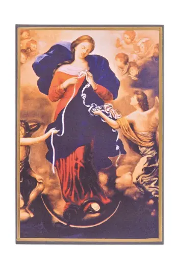 [3700284892212] MARIE QUI DEFAIT LES NOEUDS -  ICONE AUTOCOLLANTE 8X7 CM -