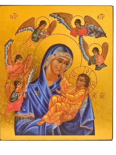 [3700284892908] NOTRE DAME DE LIESSE - MINI ICONE AUTOCOLLANTE 8X7 CM -