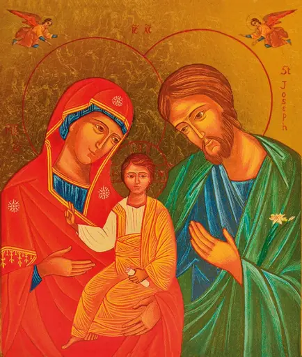 [3700284894452] LA SAINTE FAMILLE - ICONE AUTOCOLLANTE 8X7 CM -