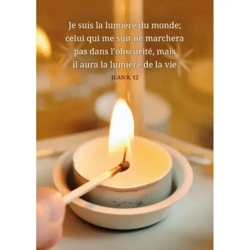 [3700318921918] CARTE "JE SUIS LA LUMIÈRE DU MONDE"