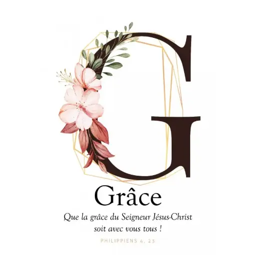 [3700318930767] CARTE LETTRE G - GRÂCE