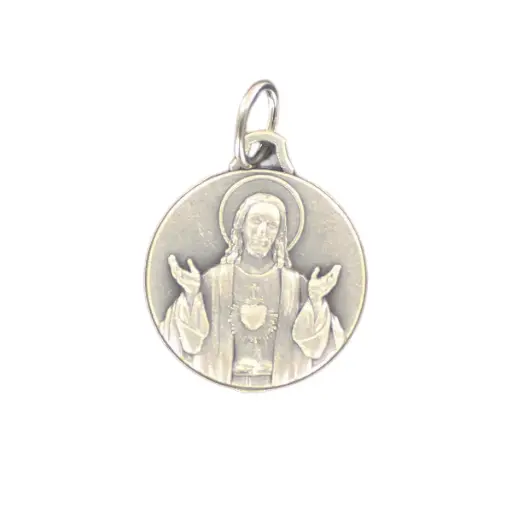[3700344835784] MÉDAILLE FRAPPÉE DU SACRÉ COEUR DE JÉSUS 18MM METAL 