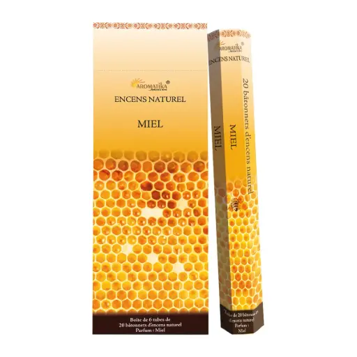 [3700344876657] TUBE DE 20 BATONNETS D'ENCENS - MIEL