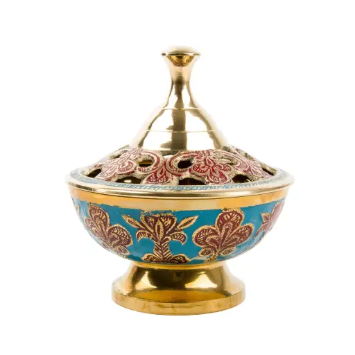 [3700344905425] BRULE ENCENS EN LAITON COLORÉ