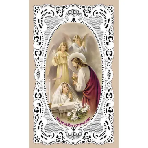 [3700344906255] IMAGE DE COMMUNION FILLE - MODÈLE 3