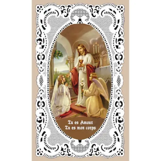 [3700344906262] IMAGE DE COMMUNION FILLE - MODÈLE 4