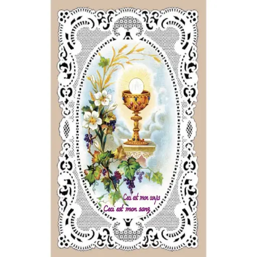 [3700344906309] IMAGE DE COMMUNION CALICE - MODÈLE 2