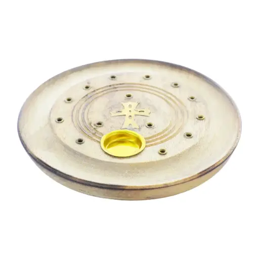 [3700344928738] BRULE ENCENS PLAT POUR BATONNETS  Ø 10 CM.