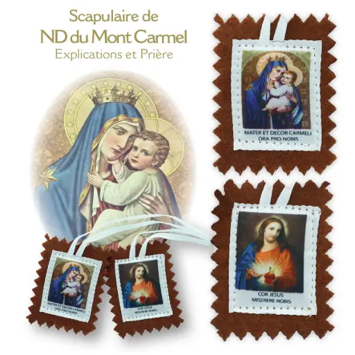 [3700344955710] SCAPULAIRE EN TISSU DU MONT CARMEL 5X4CM