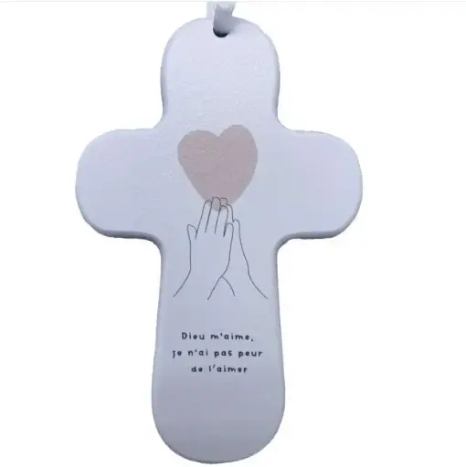 [3760130786966] CROIX BOIS IMPRIMEE SISTERS 38 - DIEU M'AIME