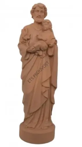 [3760130787130] STATUE SAINT JOSEPH 17CM ALBATRE TAUPE