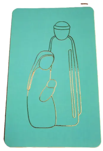 [3760130788229] CARTE SIMPLE EMANY STE FAMILLE BETHLEEM 10.5CM