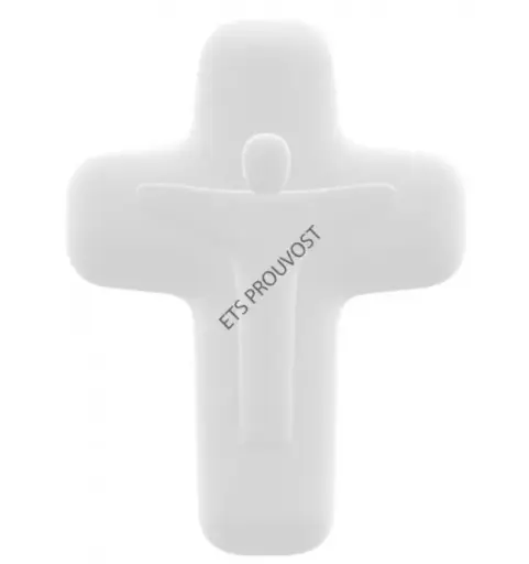 [3760130789820] CROIX ALBATRE - CHRIST EN RESURRECTION H13CM