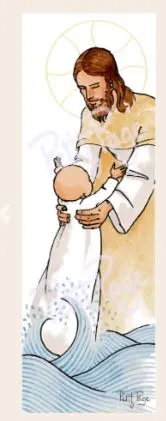 [3760130791182] SIGNET DE BAPTÊME 15X5.5CM "DES HAUTEURS IL TEND LA MAIN..."