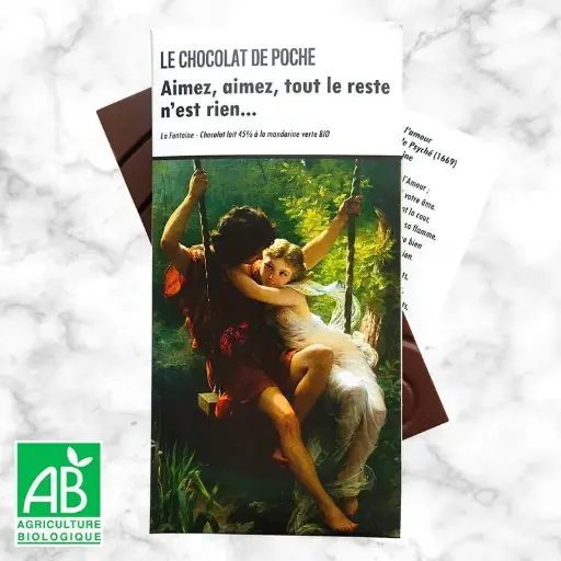 [3770008914100] TABLETTE "AIMEZ AIMEZ..." LAIT A LA MANDARINE VERTE BIO