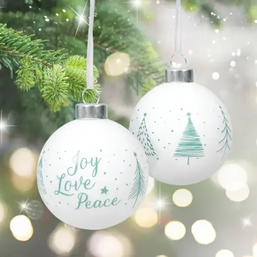 [4260658433810] BOULE DE NOEL "JOY LOVE PEACE"