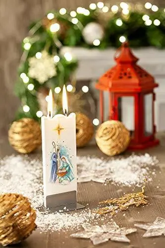 [4772059001999] BOUGIE NATIVITY 15CM