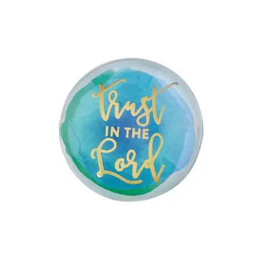 [886083657672] MAGNET "TRUST IN THE LORD" RONDE EN VERRE