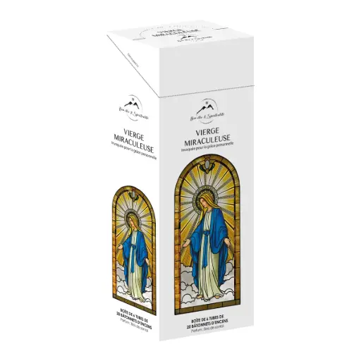 [8906088962631] TUBE DE 20 BÂTONNETS D'ENCENS "VIERGE MIRACULEUSE"